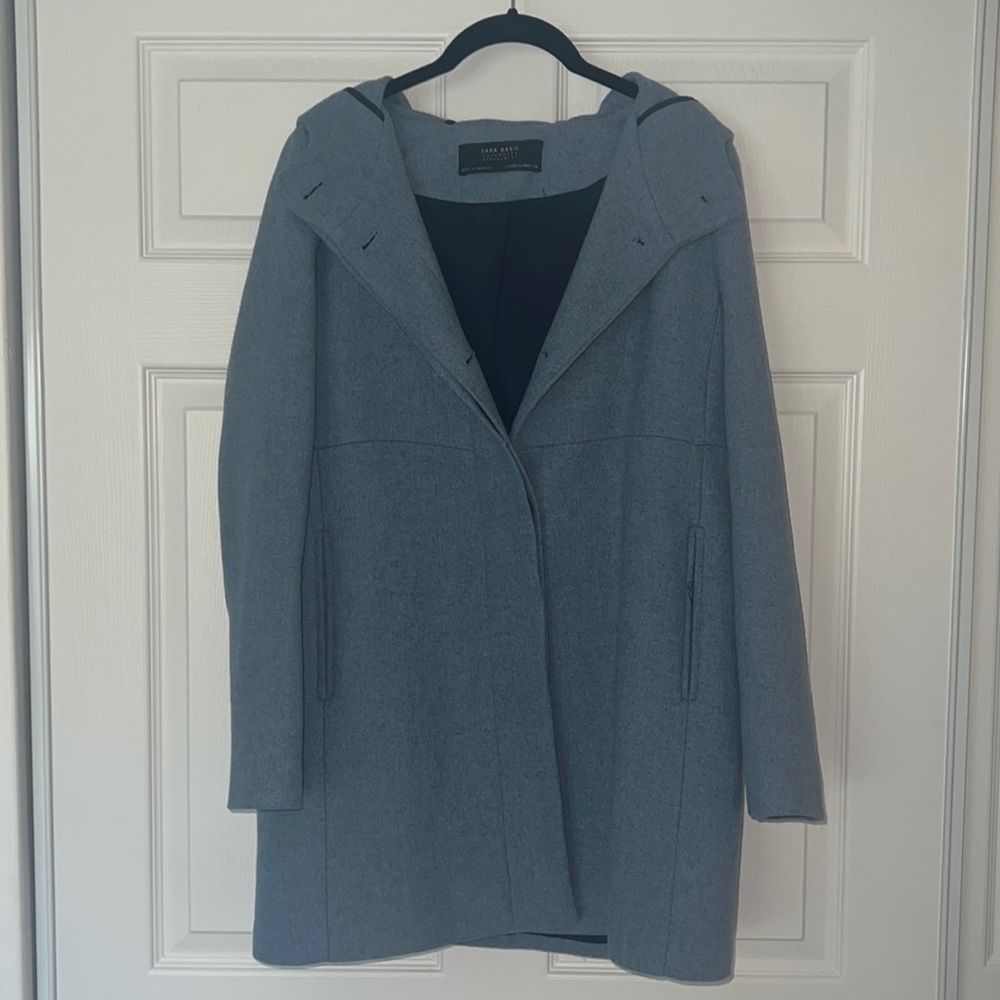 Zara coat, light blue, medium